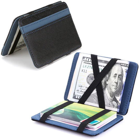 Ultra-Thin PU Leather Magic Wallet: Portable Coin Purse and Card Holder